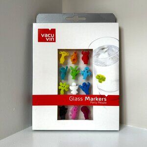 Vacu Vin Wine & Glass Markers/Party People – Set of 12, Multi-Color